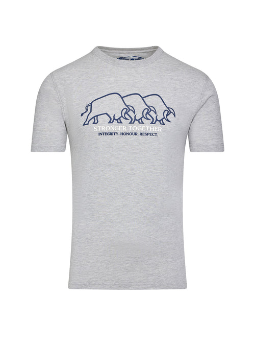 YFC Bull Herd High Build T-Shirt - Light Grey Marl