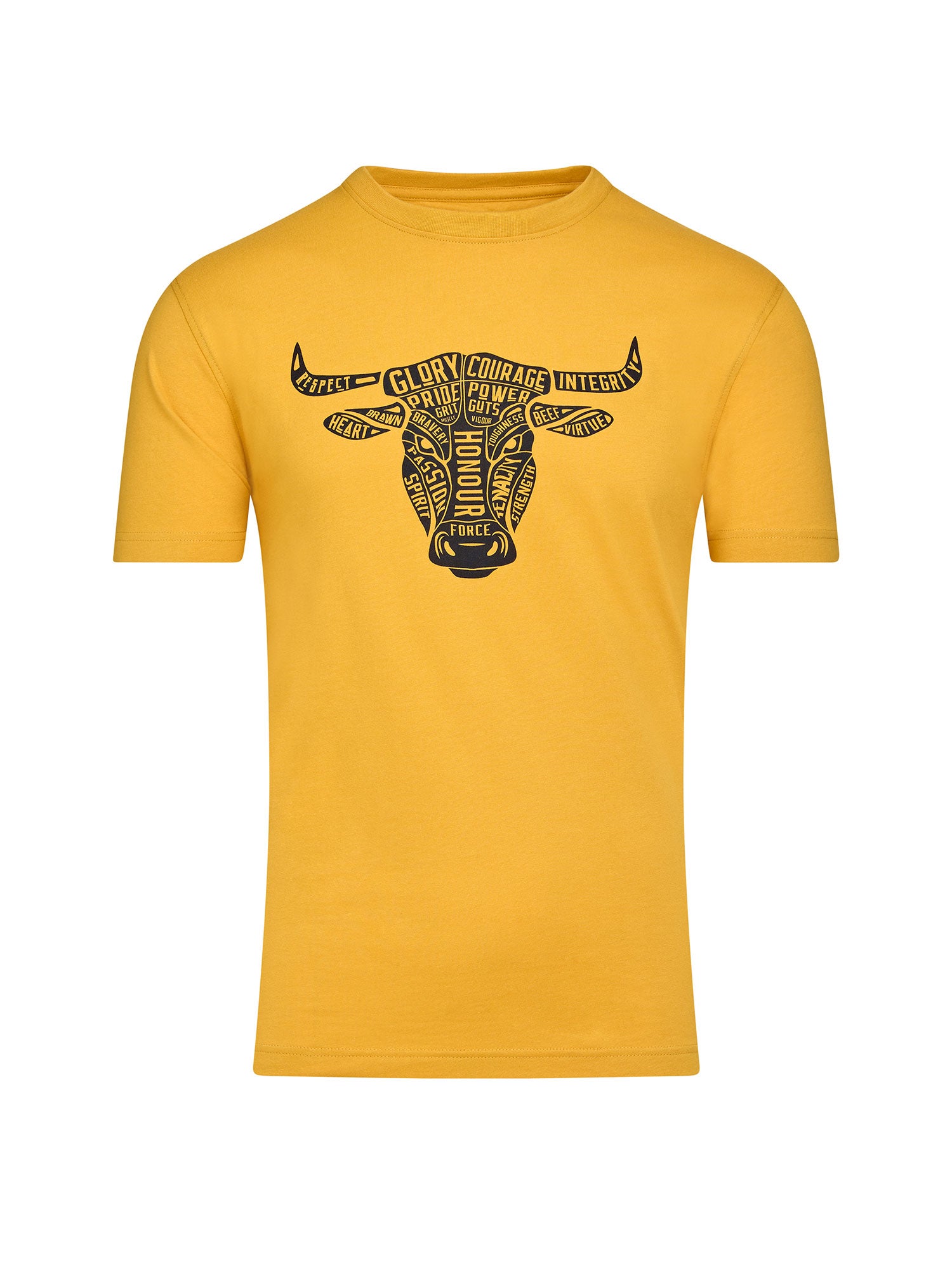 YFC Word Bull Head T-Shirt - Yellow