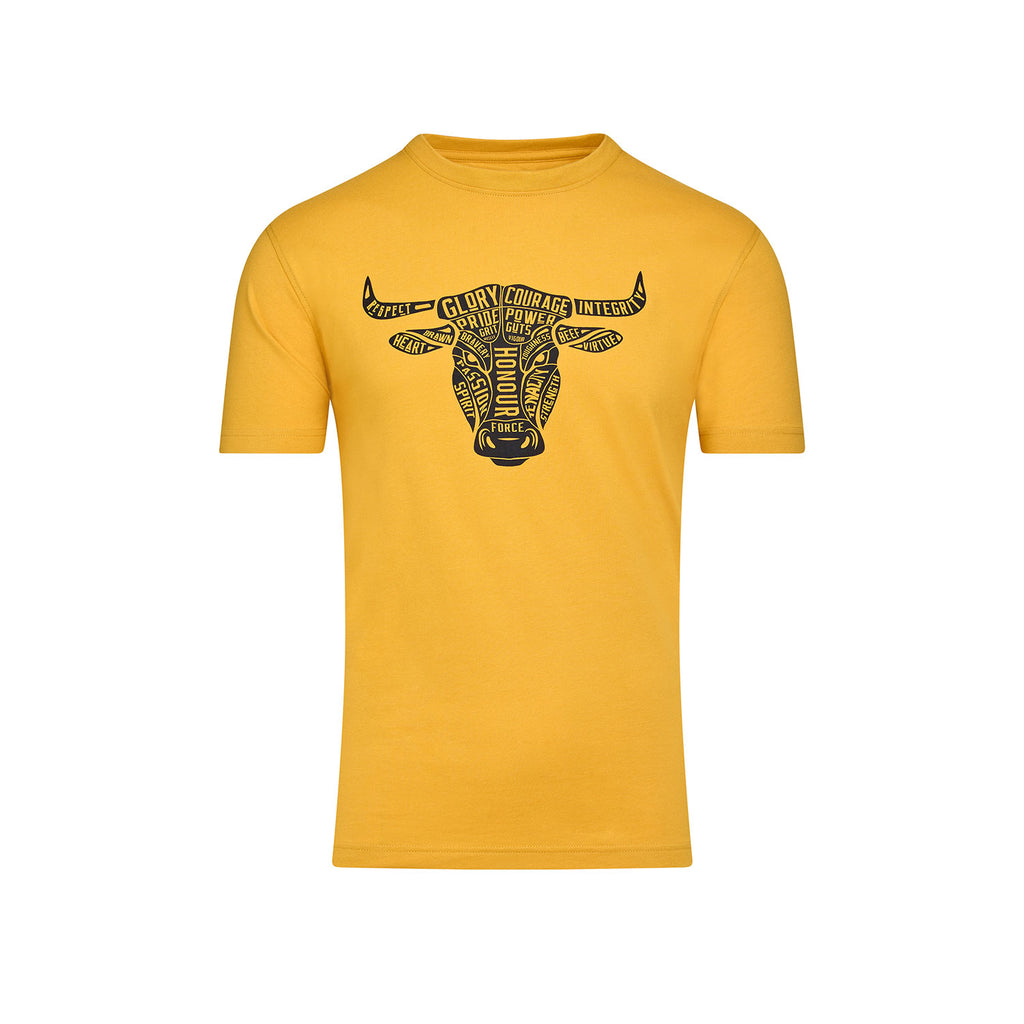 YFC Word Bull Head T-Shirt - Yellow