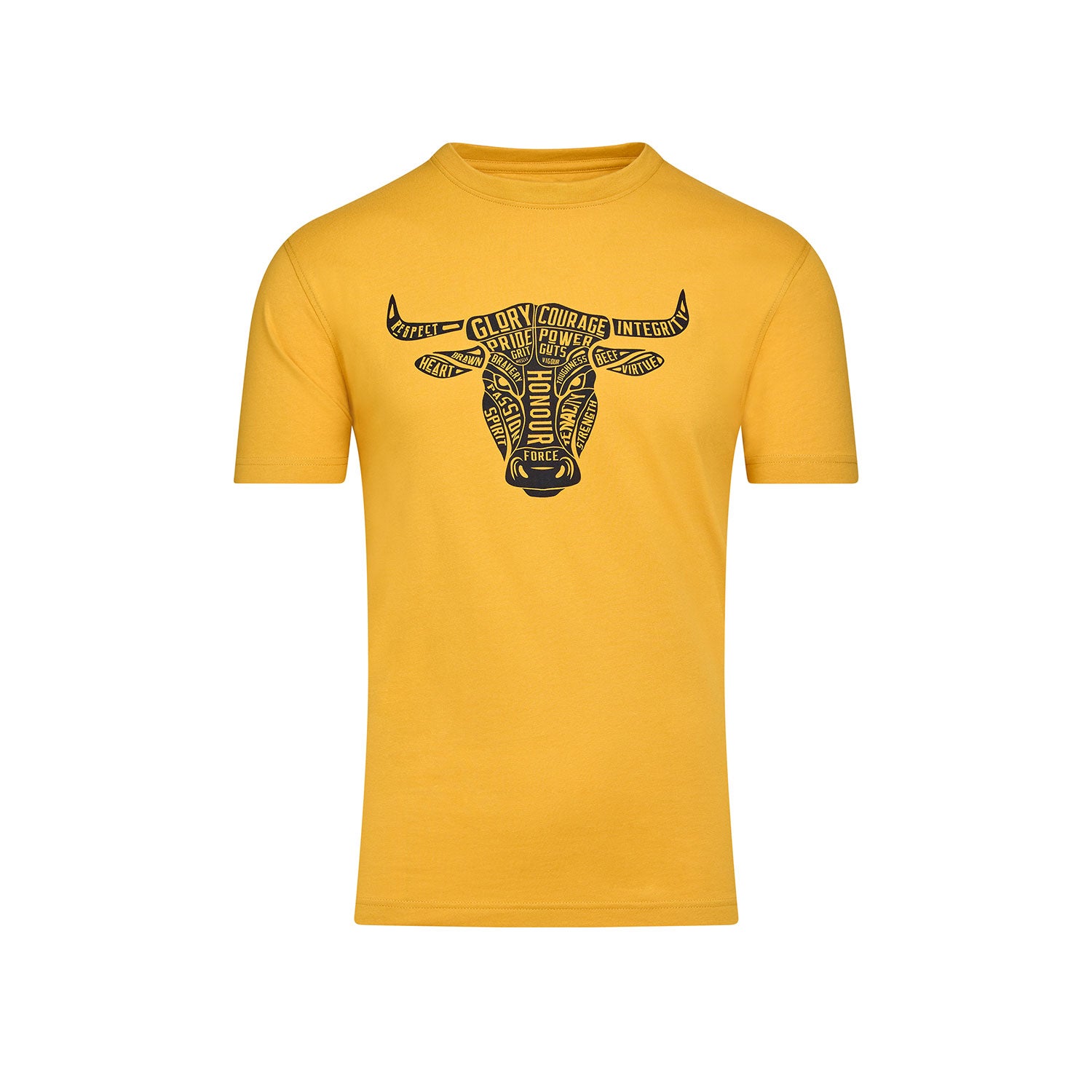 YFC Word Bull Head T-Shirt - Yellow
