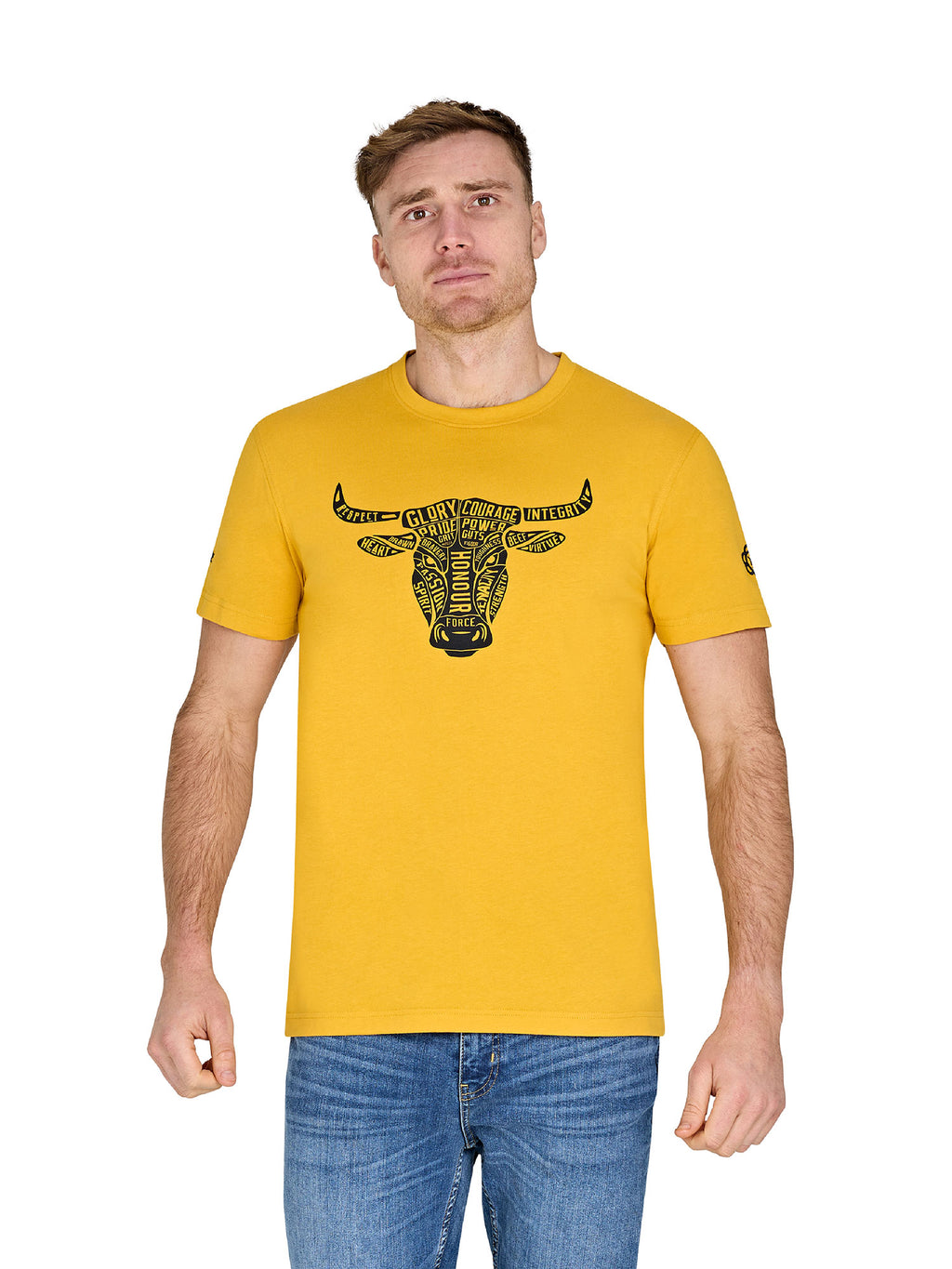 YFC Word Bull Head T-Shirt - Yellow