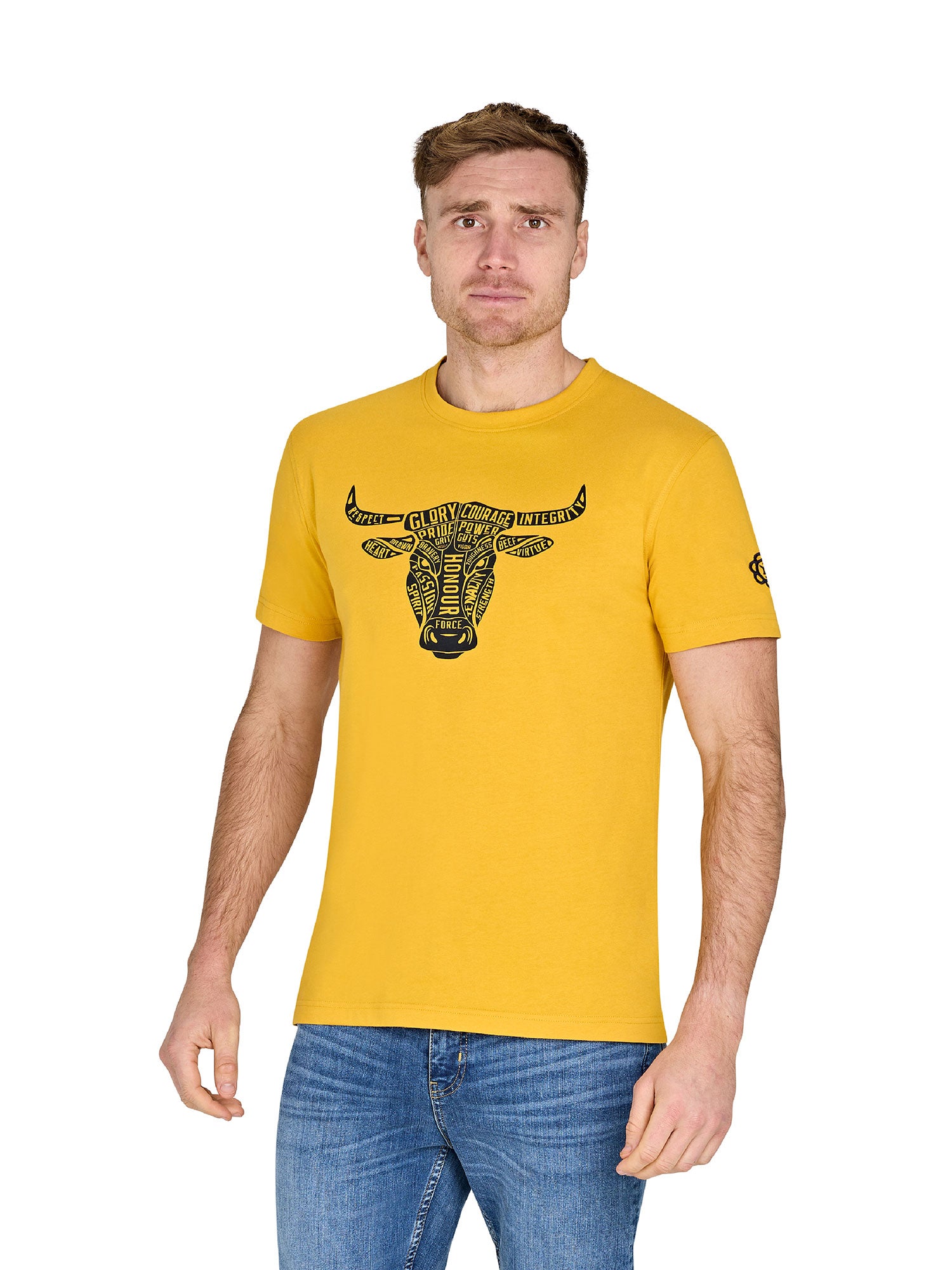 YFC Word Bull Head T-Shirt - Yellow