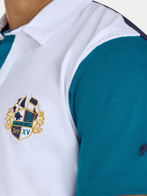 Cut & Sew Harlequin Rugby - Teal