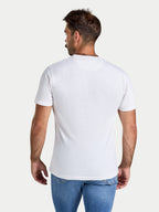 Embroidered Mountains T-Shirt - Ecru Marl