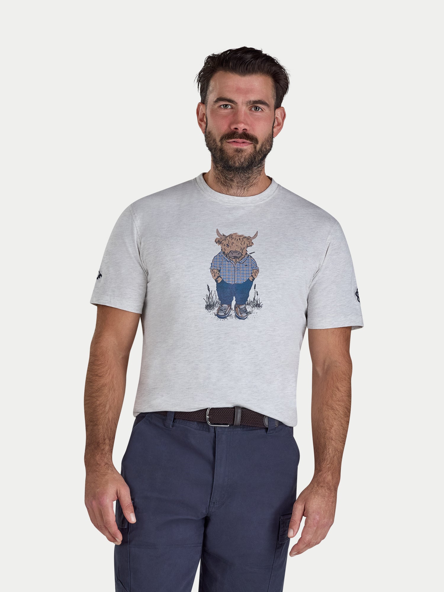 Farmer Bully Boy T-Shirt - Ecru Marl