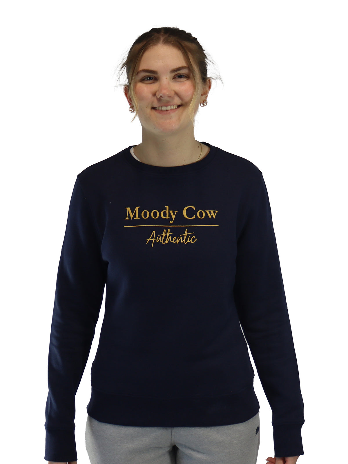 Moody Cow Authentic Crew Neck Sweat - Navy