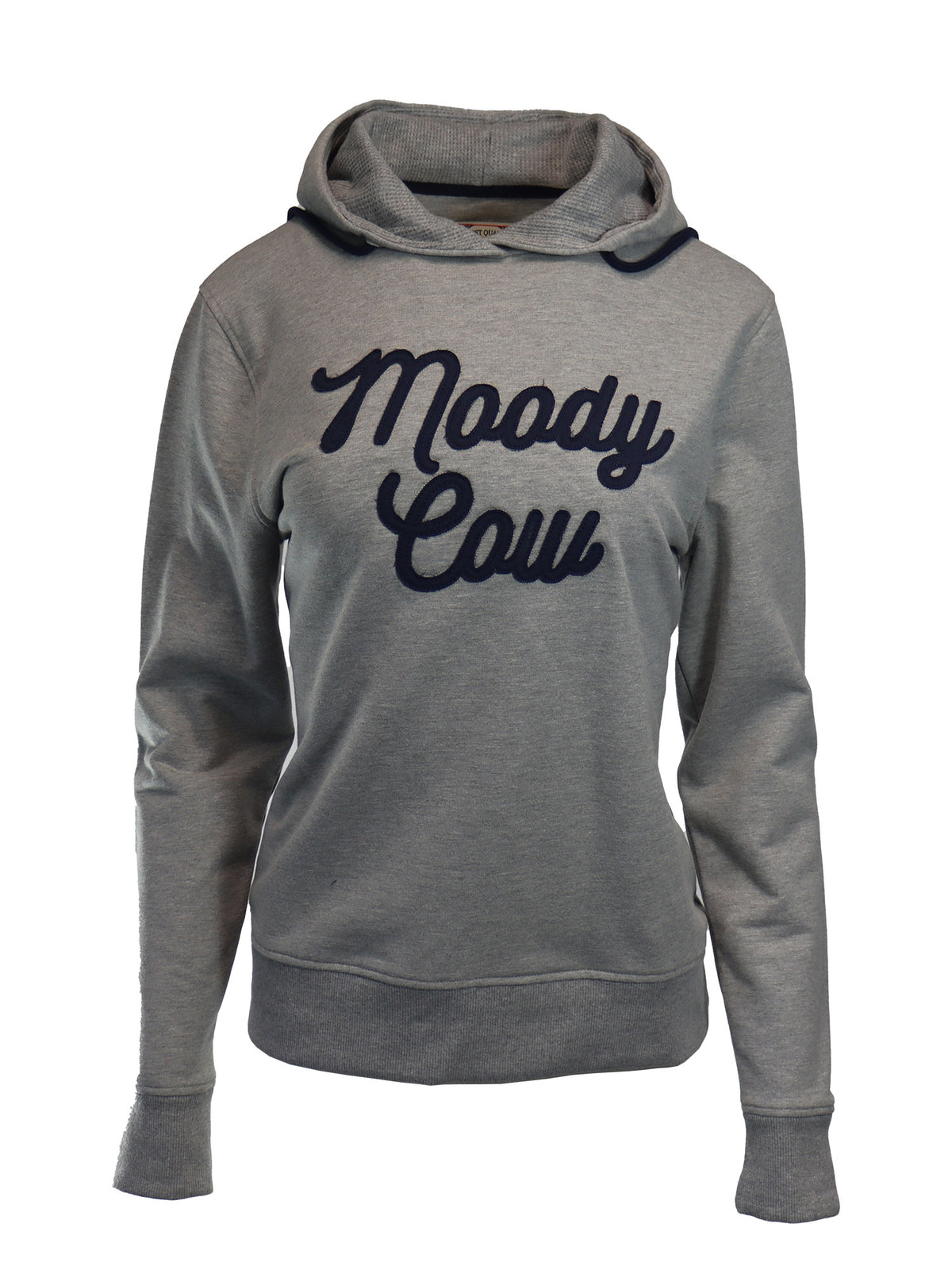 Moody Cow Overhead Hoodie - Grey Marl