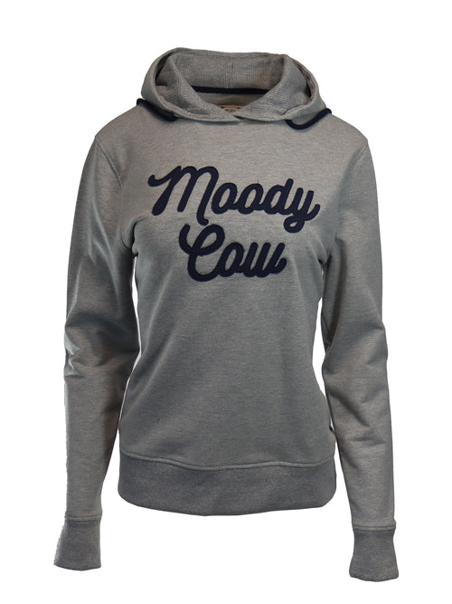 Moody Cow Overhead Hoodie - Grey Marl