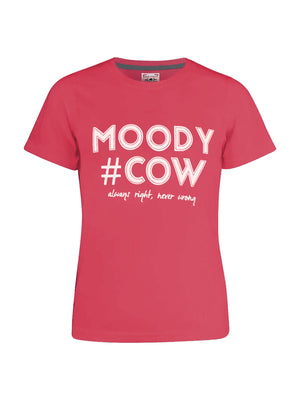 Moody Cow Always Right T-Shirt - Pink