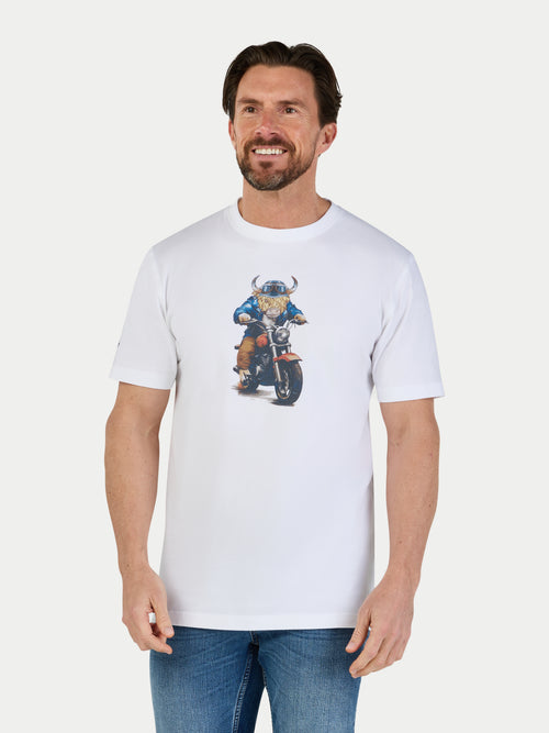 Biker Bully Boy T-Shirt - White