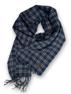 Plaid Scarf - Navy