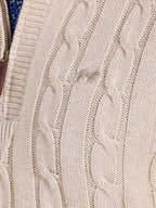 Chunky Cable Quarter Zip Knit - Oatmeal