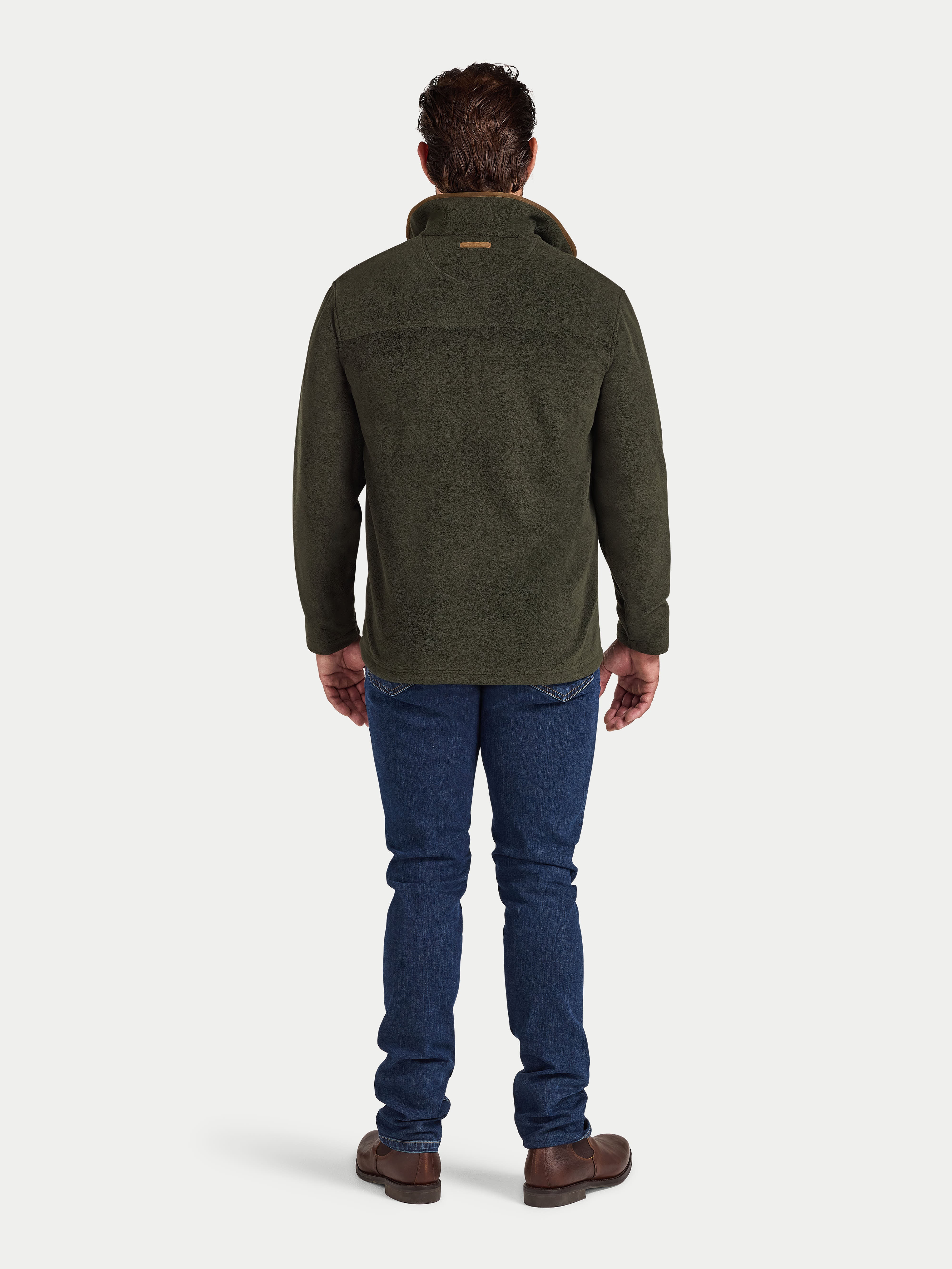 Men's Fleece Zip Through Jacket Forest | Raging Bull – Raging Bull