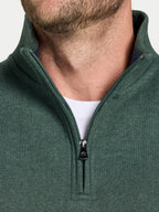 Classic Jersey Quarter Zip Sweat - Forest