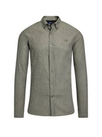 Raging Bull Classic Linen Long Sleeve Shirt in Olive, available in sizes S-6XL