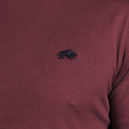 Maroon long-sleeve shirt with a black bear logo on the chest.