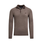 Brown sweater with a collar on a white background