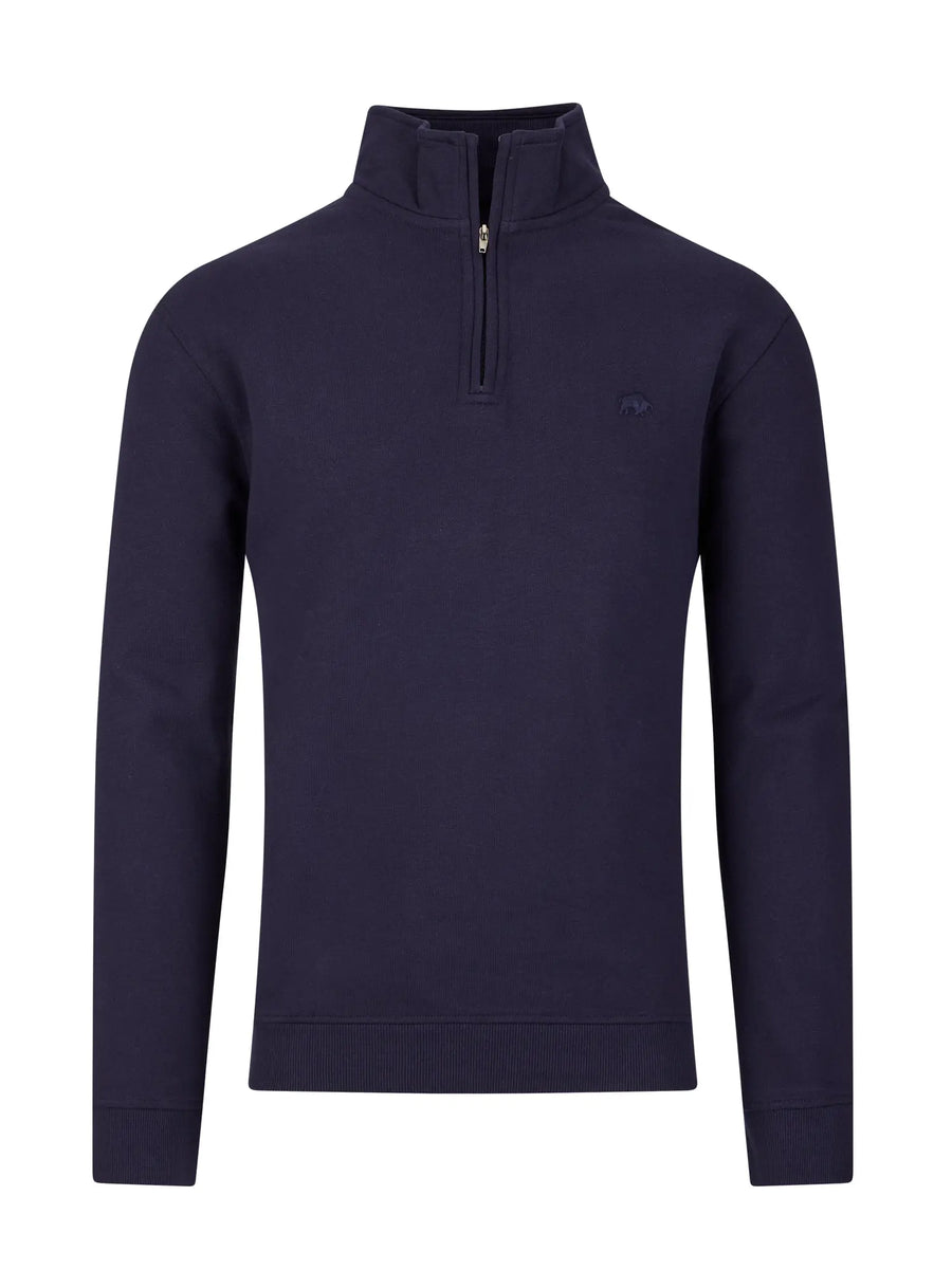 Men’s Quarter Zip Sweat Navy | Raging Bull – Raging Bull Clothing
