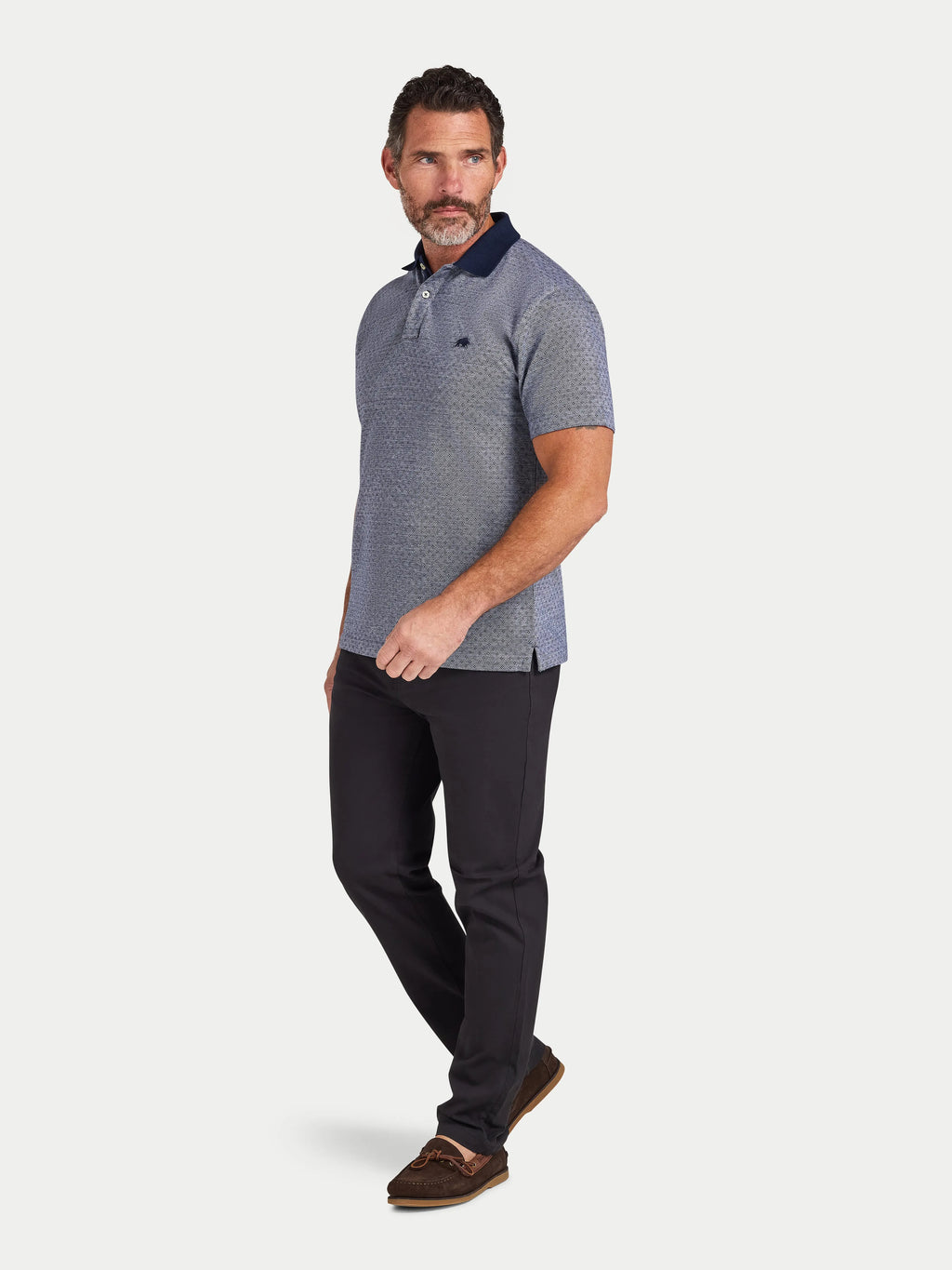 Dobby Jersey Polo - Navy