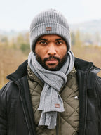 Hat & Scarf Set - Dark Grey Marl