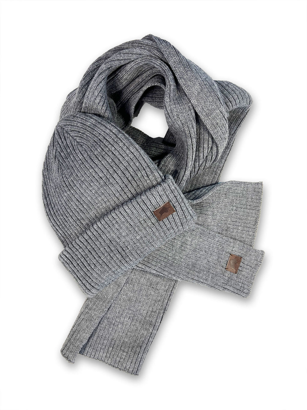 Hat & Scarf Set - Dark Grey Marl
