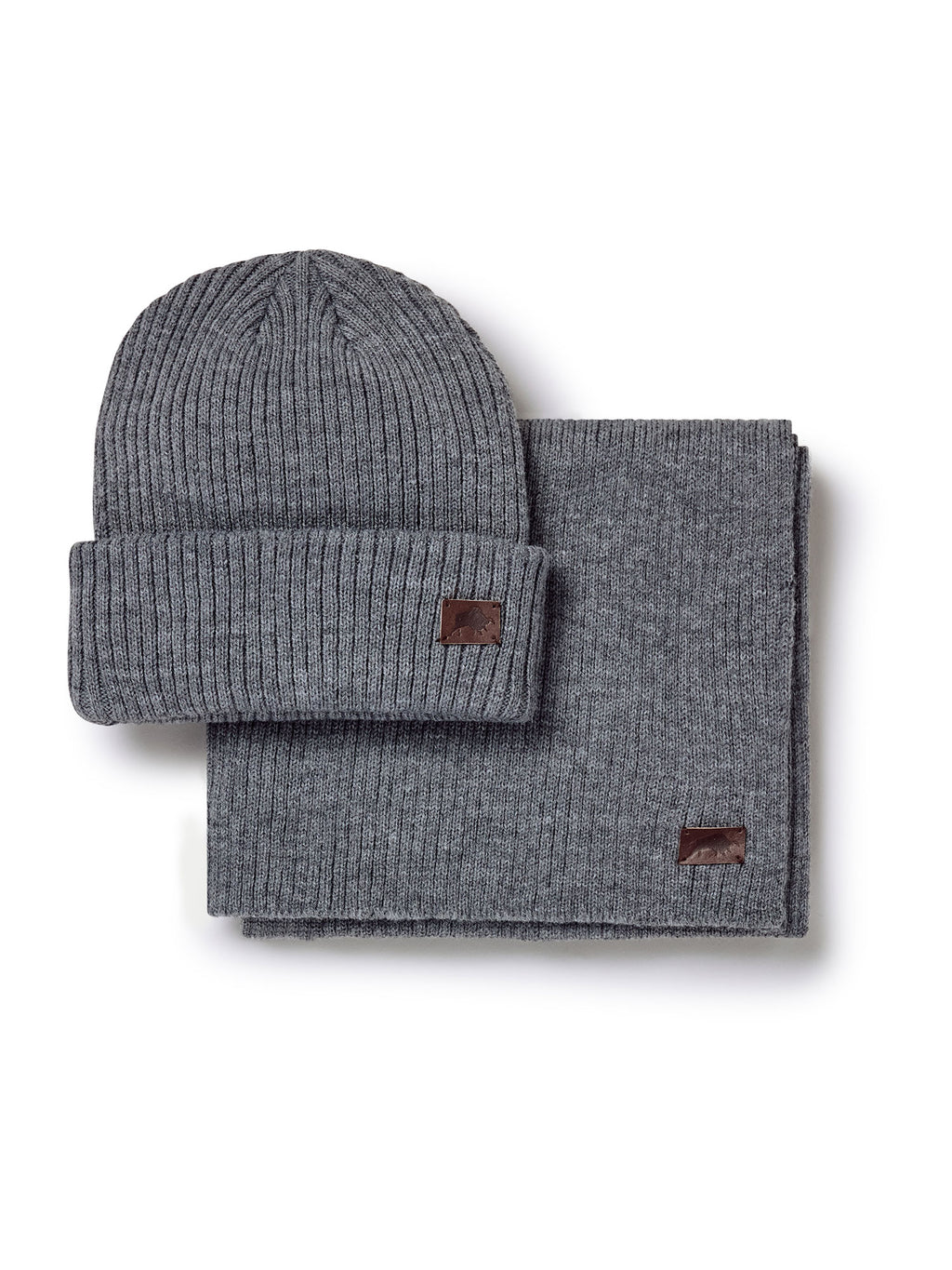 Hat & Scarf Set - Dark Grey Marl