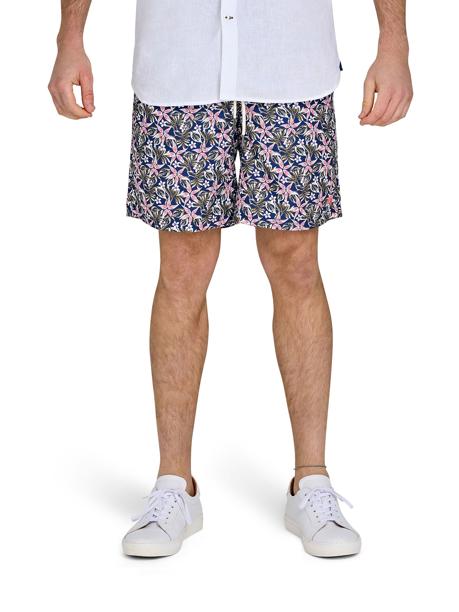 Hawaiian Swim Short - Denim Blue
