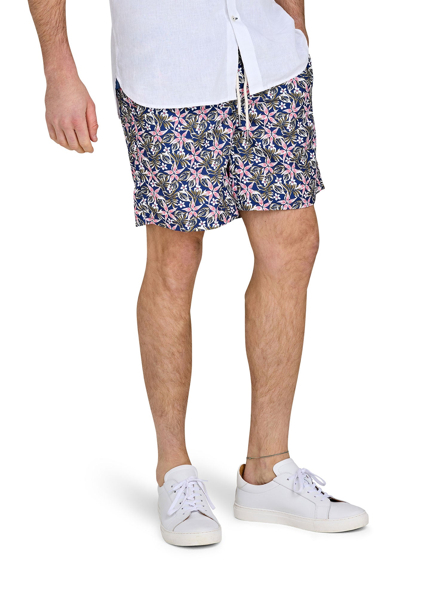 Hawaiian Swim Short - Denim Blue