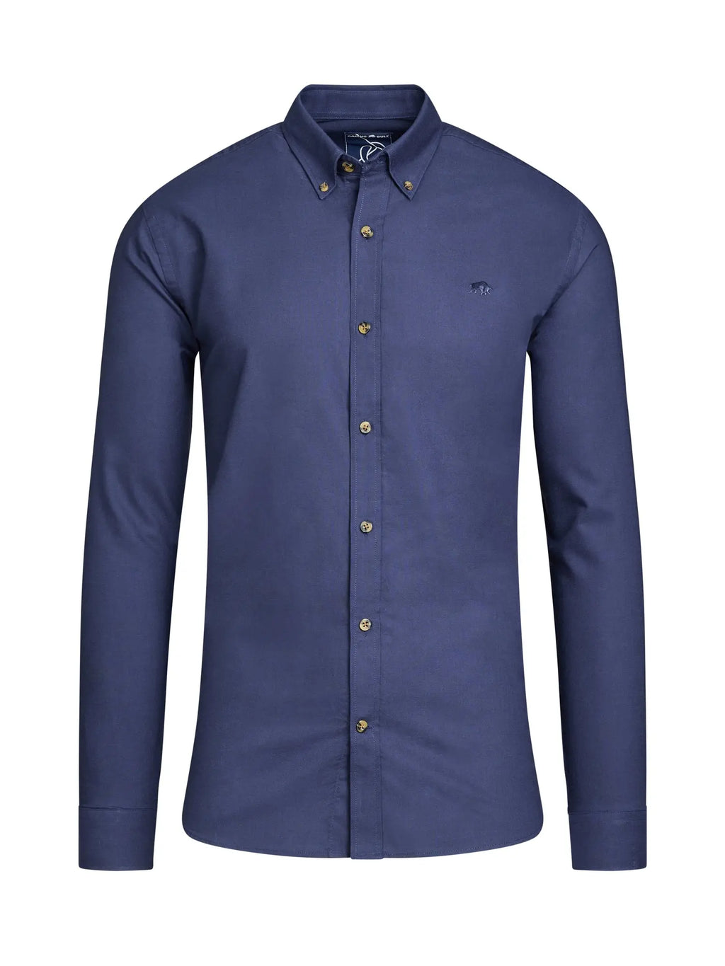 Raging Bull Classic Oxford Long Sleeve Shirt in Navy, available in sizes S-6XL