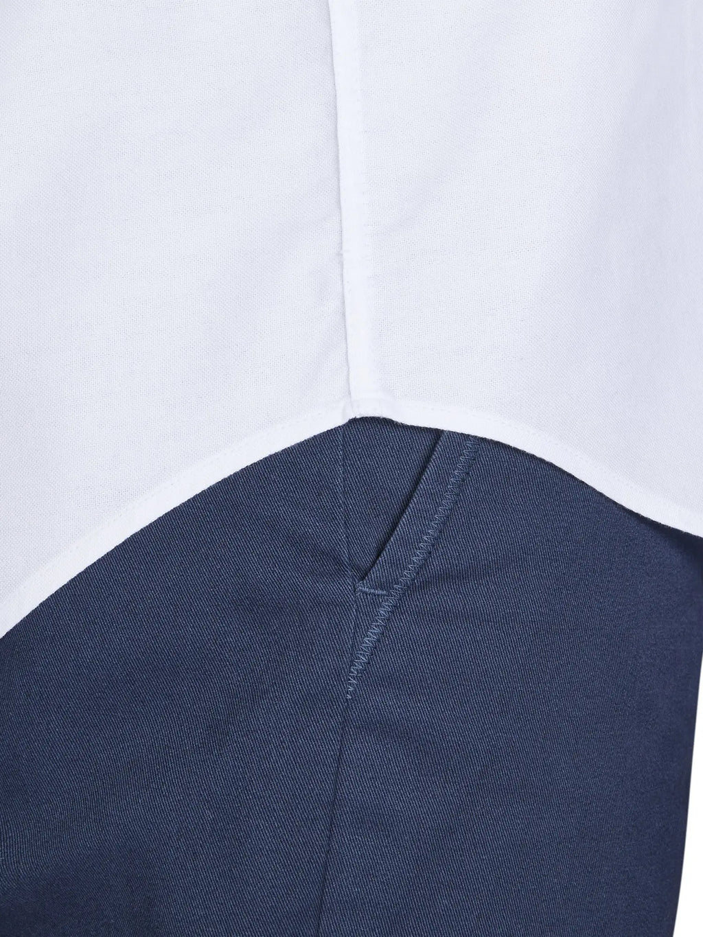 Raging Bull Classic Oxford Long Sleeve Shirt in White, side seam detail, available in sizes S-6XL