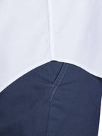 Raging Bull Classic Oxford Long Sleeve Shirt in White, side seam detail, available in sizes S-6XL