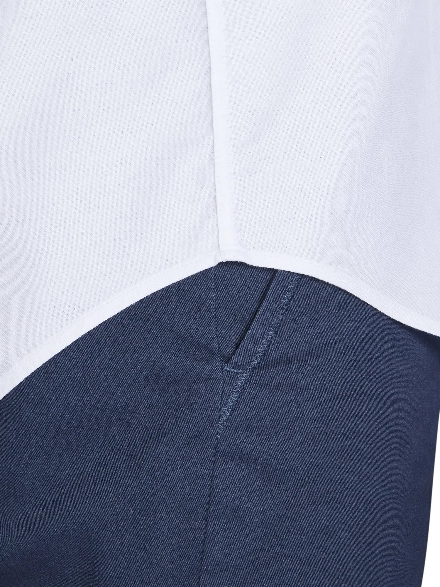 Raging Bull Classic Oxford Long Sleeve Shirt in White, side seam detail, available in sizes S-6XL
