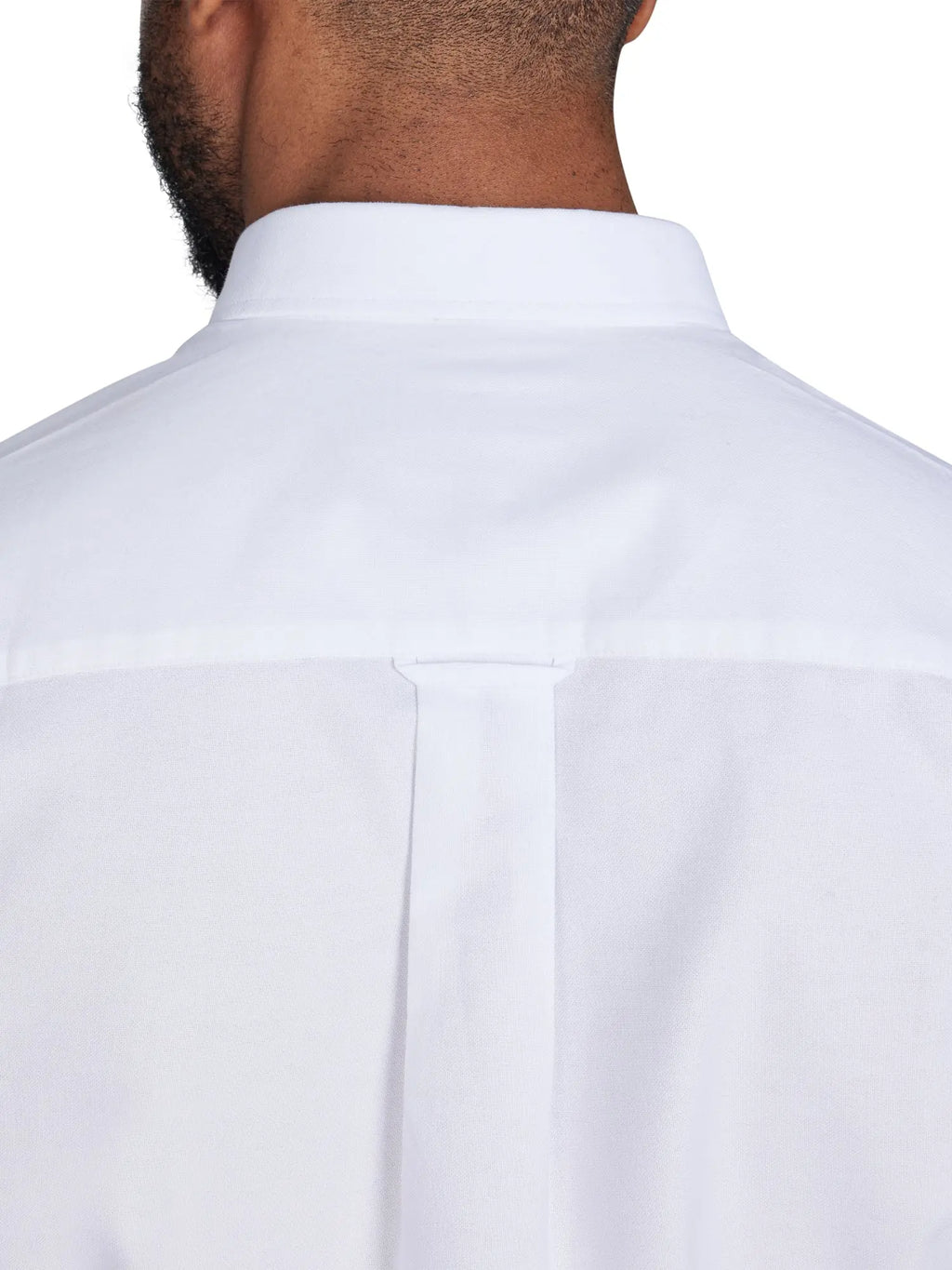 Raging Bull Classic Oxford Long Sleeve Shirt in White, back collar detail, available in sizes S-6XL