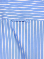 Raging Bull Classic Stripe Long Sleeve Shirt in Mid Blue, back detail, available in sizes S-6XL