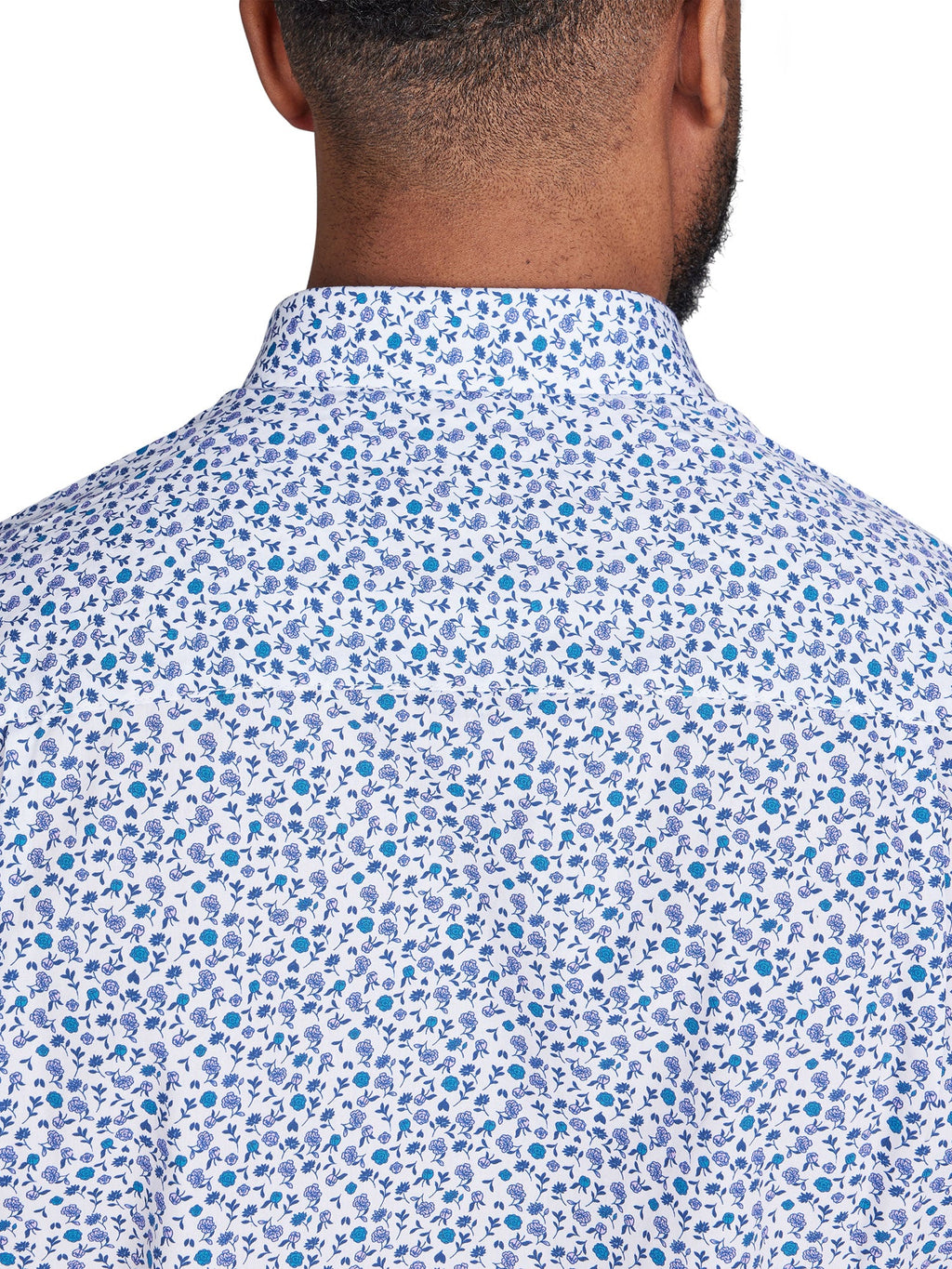 Long Sleeve Floral Pattern Shirt - Purple Clearance