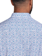 Long Sleeve Floral Pattern Shirt - Purple Clearance