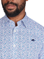 Long Sleeve Floral Pattern Shirt - Purple Clearance