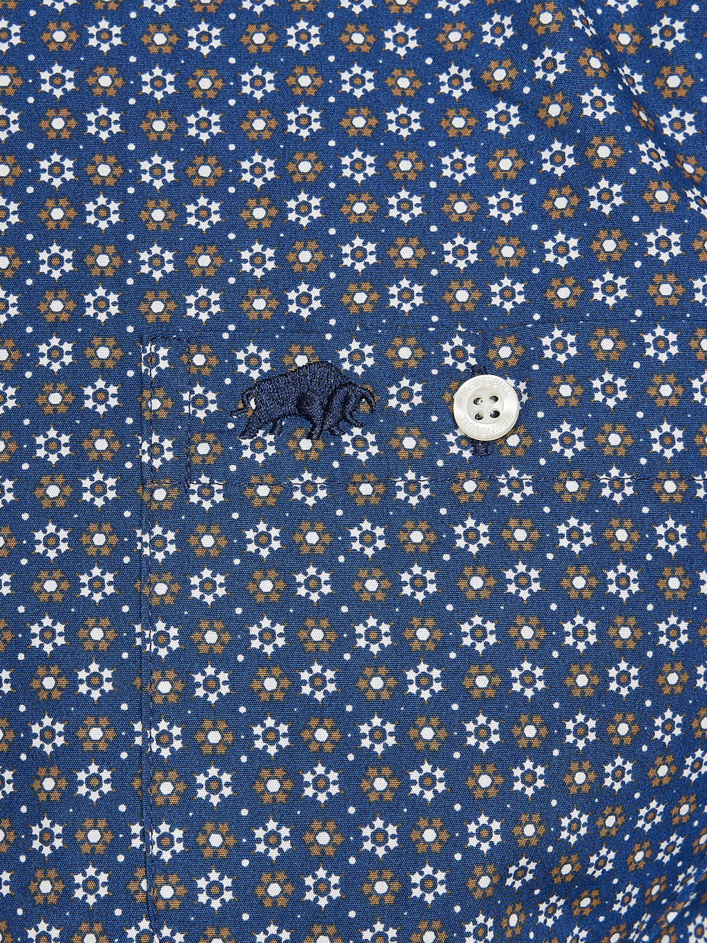 Long Sleeve Geo Hex Shirt - Navy