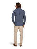 Long Sleeve Geo Hex Shirt - Navy