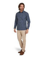 Long Sleeve Geo Hex Shirt - Navy