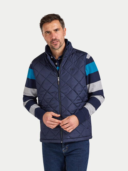 Quilted Gilet - Navy