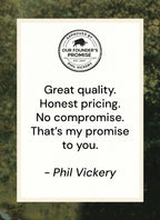 Promotional text with a logo and quote on a textured background