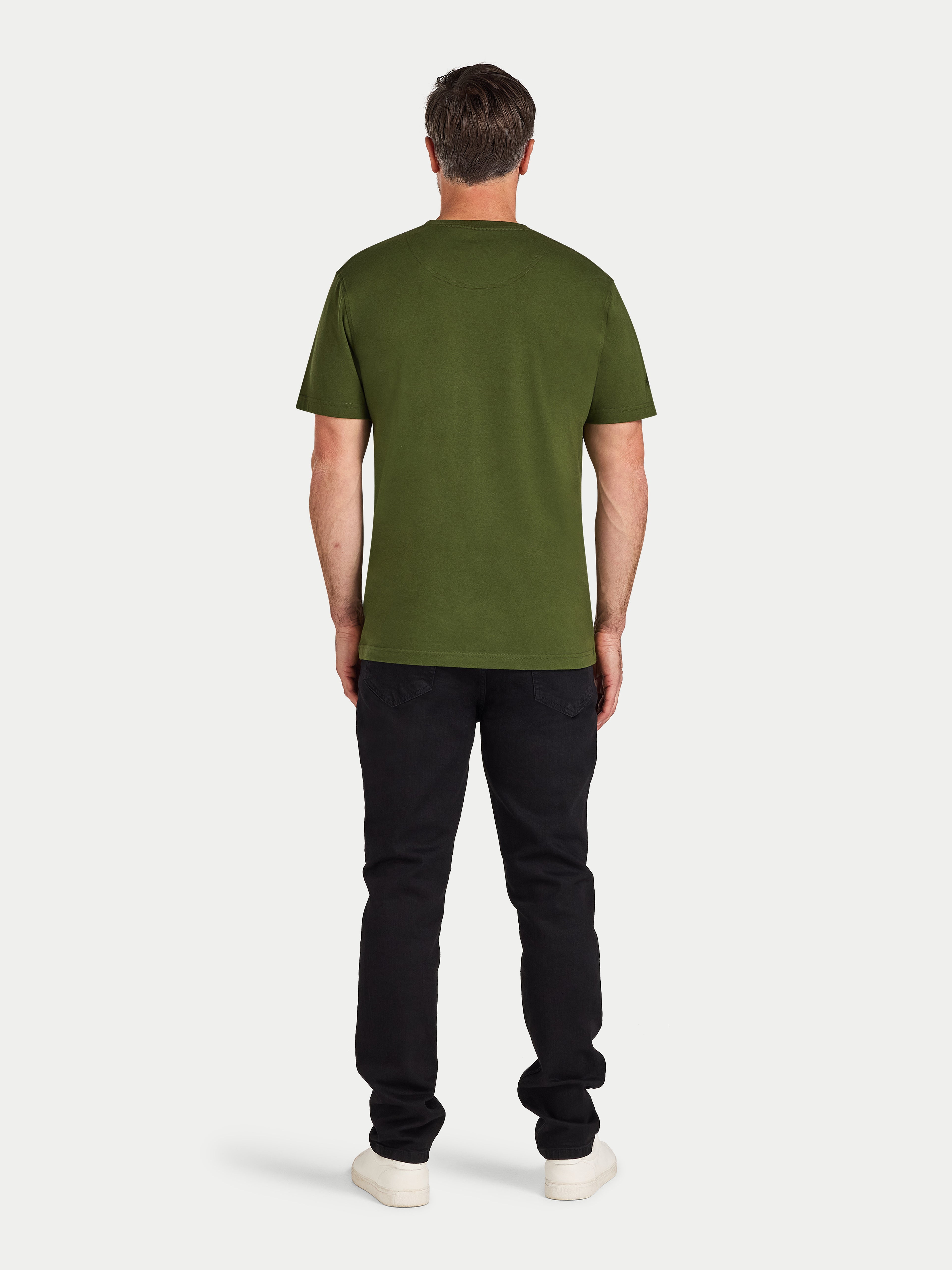 RB Bikers Club Print T-Shirt - Army Green