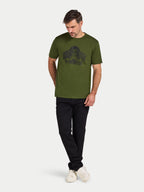 RB Bikers Club Print T-Shirt - Army Green