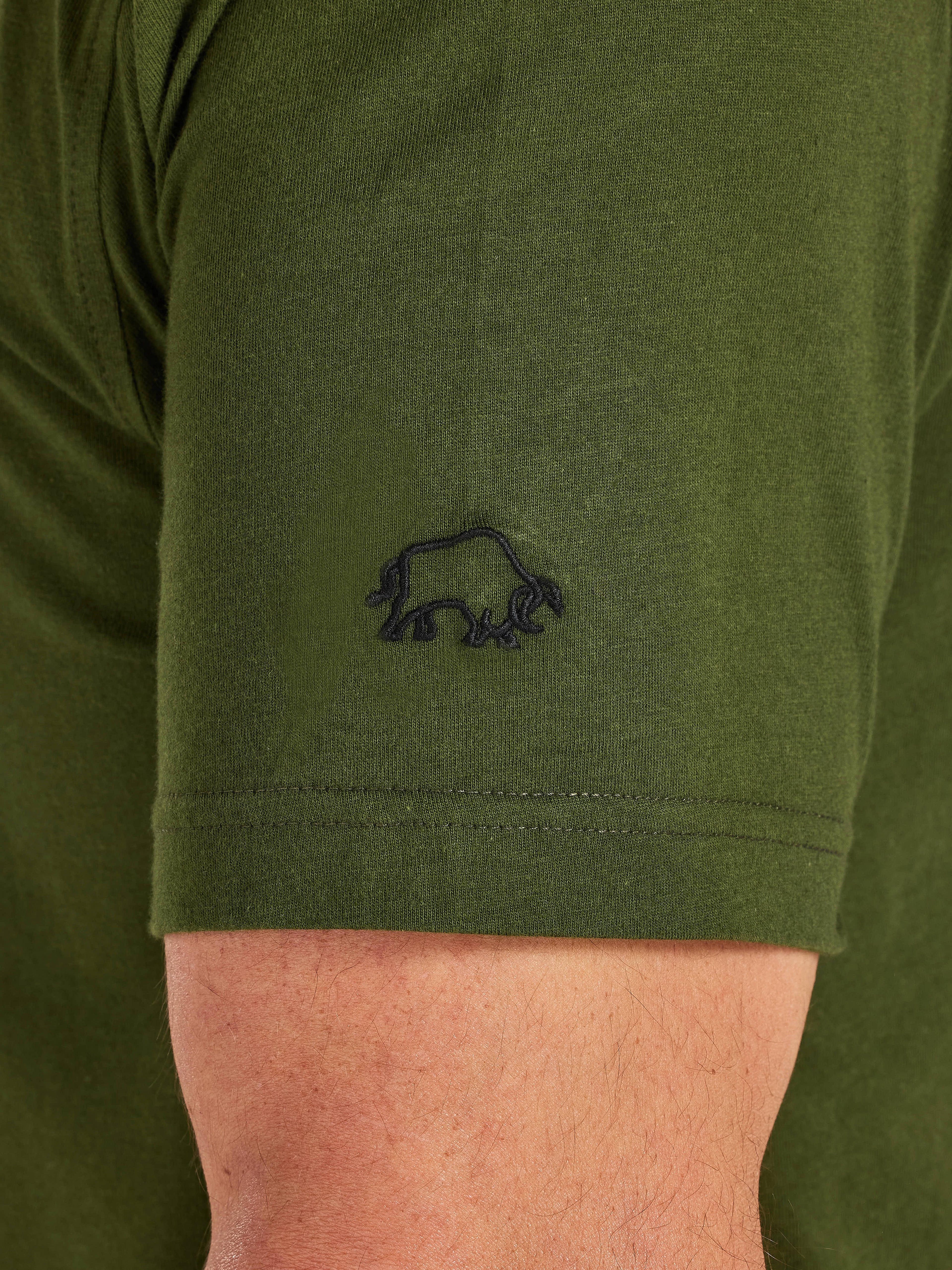 RB Bikers Club Print T-Shirt - Army Green