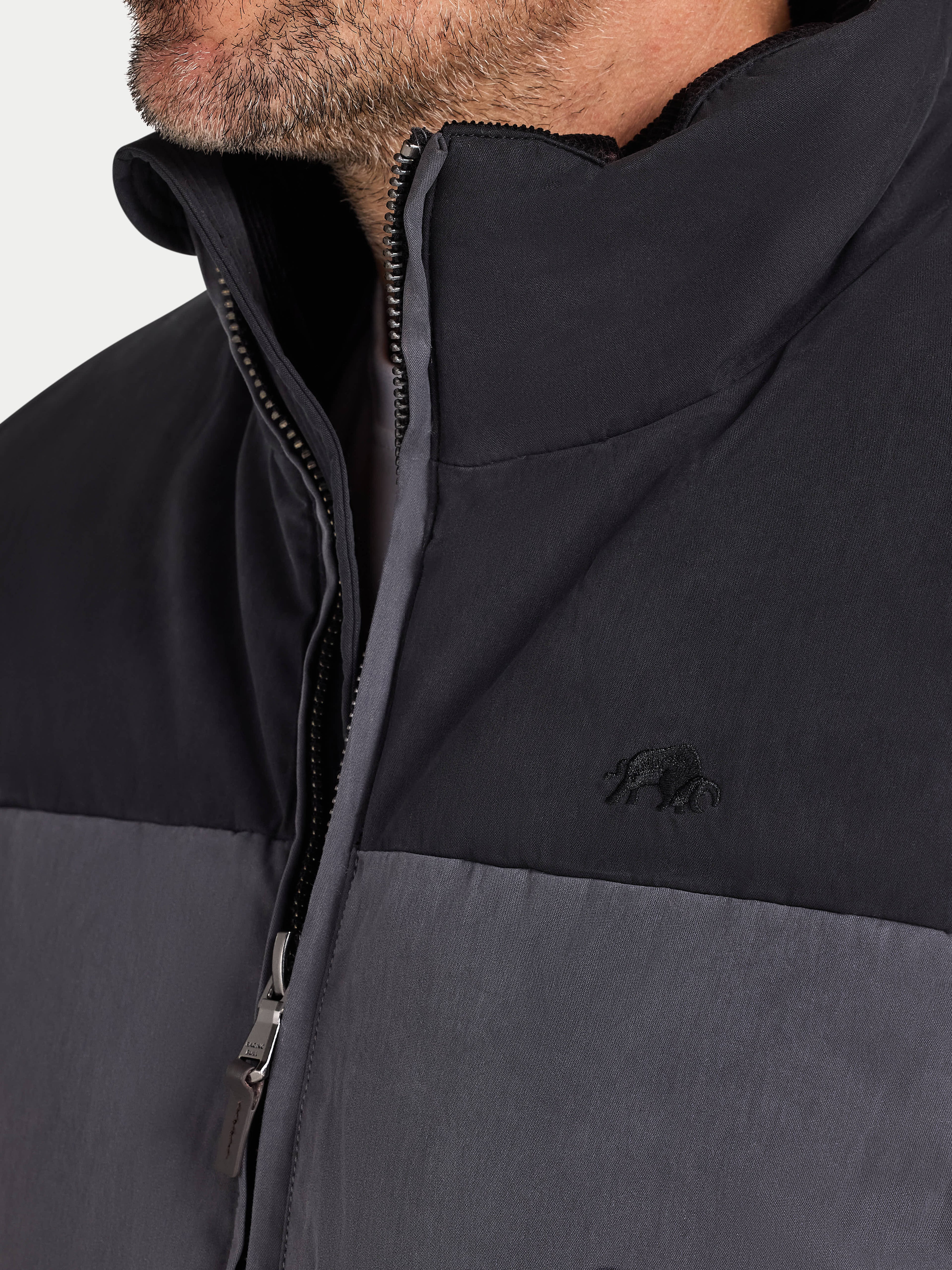 Two Tone Gilet - Black