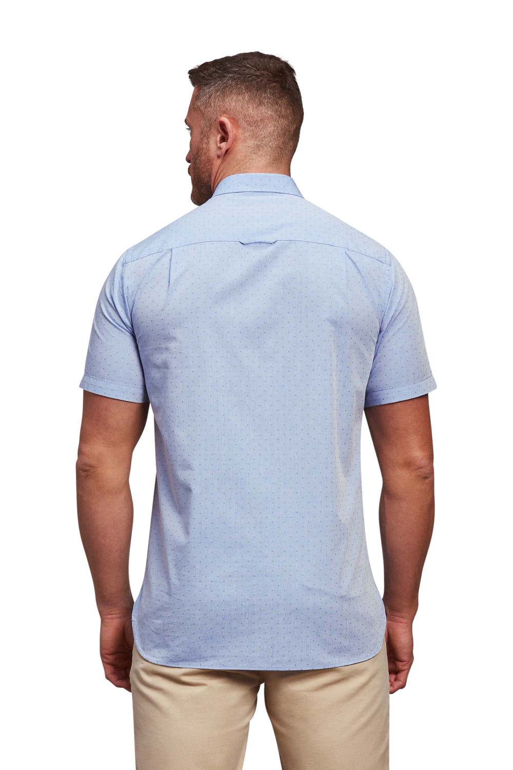 Short Sleeve Dobby Shirt - Sky Blue