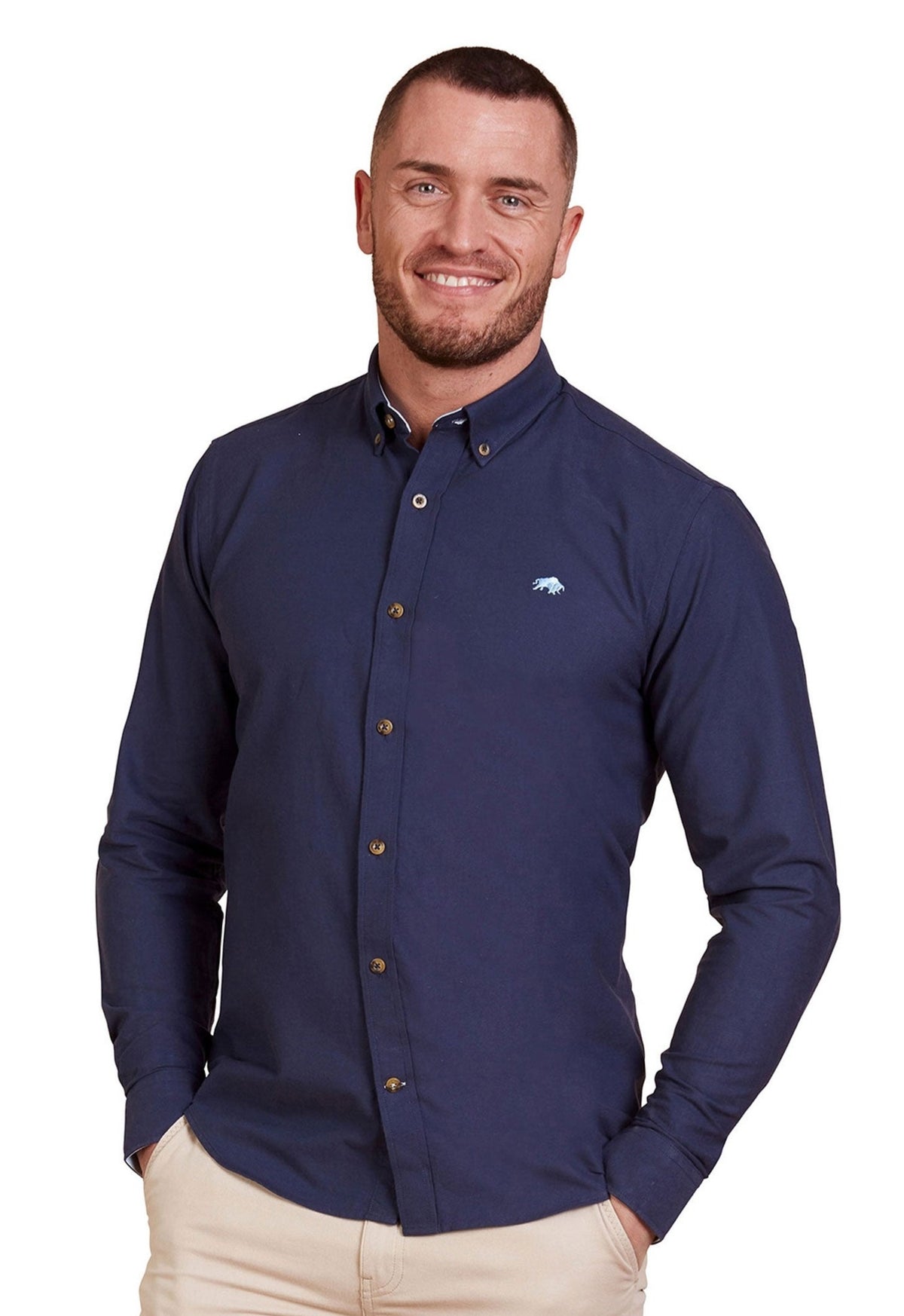Long Sleeve Classic Oxford Shirt - Navy