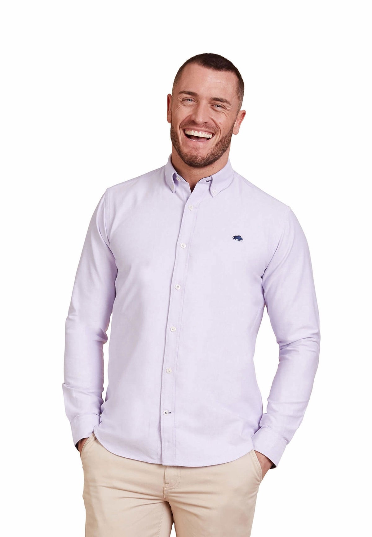 Long Sleeve Classic Oxford Shirt - Purple