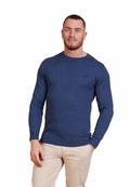 Knitted Cotton/Cashmere Crew Neck - Smart Denim Raging Bull Clothing